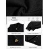 Haloumoning Girls Button Down Cardigan Mock Neck Lantern Long Sleeve Sweater Chunky Knit Outerwear Jacket 5-14Y(Black)
