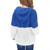 Haloumoning Girls Fuzzy Fleece Pullover Hoodies Sweatshirt Casual Loose Outwear Coat with Pockets 4-15 Years(A-blue)