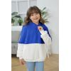 Haloumoning Girls Fuzzy Fleece Pullover Hoodies Sweatshirt Casual Loose Outwear Coat with Pockets 4-15 Years(A-blue)