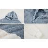 Haloumoning Girls Fuzzy Fleece Pullover Hoodies Sweatshirt Casual Loose Outwear Coat with Pockets 4-15 Years(A-blue Grey)