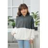 Haloumoning Girls Fuzzy Fleece Pullover Hoodies Sweatshirt Casual Loose Outwear Coat with Pockets 4-15 Years(A-dark Grey)