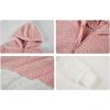 Haloumoning Girls Fuzzy Fleece Pullover Hoodies Sweatshirt Casual Loose Outwear Coat with Pockets 4-15 Years(A-dark Pink)