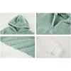 Haloumoning Girls Fuzzy Fleece Pullover Hoodies Sweatshirt Casual Loose Outwear Coat with Pockets 4-15 Years(A-green)