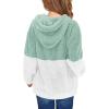 Haloumoning Girls Fuzzy Fleece Pullover Hoodies Sweatshirt Casual Loose Outwear Coat with Pockets 4-15 Years(A-green)
