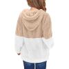 Haloumoning Girls Fuzzy Fleece Pullover Hoodies Sweatshirt Casual Loose Outwear Coat with Pockets 4-15 Years(A-khaki)