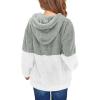 Haloumoning Girls Fuzzy Fleece Pullover Hoodies Sweatshirt Casual Loose Outwear Coat with Pockets 4-15 Years(A-light Grey)