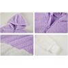 Haloumoning Girls Fuzzy Fleece Pullover Hoodies Sweatshirt Casual Loose Outwear Coat with Pockets 4-15 Years(A-purple)