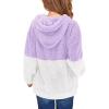 Haloumoning Girls Fuzzy Fleece Pullover Hoodies Sweatshirt Casual Loose Outwear Coat with Pockets 4-15 Years(A-purple)