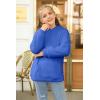 Haloumoning Girls Fuzzy Fleece Pullover Hoodies Sweatshirt Casual Loose Outwear Coat with Pockets 4-15 Years(C-blue)
