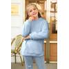 Haloumoning Girls Fuzzy Fleece Pullover Hoodies Sweatshirt Casual Loose Outwear Coat with Pockets 4-15 Years(C-blue Grey)