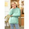 Haloumoning Girls Fuzzy Fleece Pullover Hoodies Sweatshirt Casual Loose Outwear Coat with Pockets 4-15 Years(C-green)
