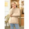 Haloumoning Girls Fuzzy Fleece Pullover Hoodies Sweatshirt Casual Loose Outwear Coat with Pockets 4-15 Years(C-khaki)