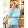 Haloumoning Girls Fuzzy Fleece Pullover Hoodies Sweatshirt Casual Loose Outwear Coat with Pockets 4-15 Years(C-sky Blue)
