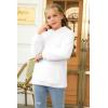 Haloumoning Girls Fuzzy Fleece Pullover Hoodies Sweatshirt Casual Loose Outwear Coat with Pockets 4-15 Years(C-white)