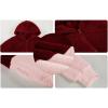Haloumoning Girls Fuzzy Fleece Pullover Hoodies Sweatshirt Casual Loose Outwear Coat with Pockets 4-15 Years(Red&pink)