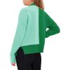 Haloumoning Girls Heart Sweater Kids Cute Color Block Knit Sweaters 7-14 Years(Green)