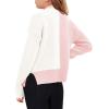 Haloumoning Girls Heart Sweater Kids Cute Color Block Knit Sweaters 7-14 Years(Light Pink)