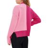 Haloumoning Girls Heart Sweater Kids Cute Color Block Knit Sweaters 7-14 Years(Rose Red)