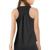 Haloumoning Girls Athletic Tank Tops Kids Racerback Sleeveless Workout Running Sports Shirts 5-14 Years(Black)