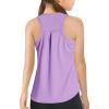Haloumoning Girls Athletic Tank Tops Kids Racerback Sleeveless Workout Running Sports Shirts 5-14 Years(Purple)