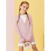 Girls Cardigans Kids Fashion Open Front Long Sleeve Knit Sweaters Outerwear with Pockets 5-14 Years(Pink)