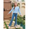 Haloumoing Girls Long Sleeve Sweaters Kids Casual Crew Neck Knit Cute Fall Pullover Tops 5-14 Years(Blue)