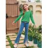 Haloumoing Girls Long Sleeve Sweaters Kids Casual Crew Neck Knit Cute Fall Pullover Tops 5-14 Years(Green)