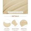 Haloumoning Girls Knit Pullover Sweaters Mock Neck Long Lantern Sleeve Jumper Tops 5-14 Years(Apricot)