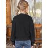 Haloumoning Girls Knit Pullover Sweaters Mock Neck Long Lantern Sleeve Jumper Tops 5-14 Years(Black)