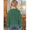 Haloumoning Girls Knit Pullover Sweaters Mock Neck Long Lantern Sleeve Jumper Tops 5-14 Years(Green)