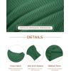 Haloumoning Girls Knit Pullover Sweaters Mock Neck Long Lantern Sleeve Jumper Tops 5-14 Years(Green)