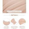 Haloumoning Girls Knit Pullover Sweaters Mock Neck Long Lantern Sleeve Jumper Tops 5-14 Years(Light Pink)