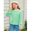 Haloumoning Girls Cardigan Button Down Long Sleeve Chunky Knit Sweater Fall Cute Outerwear Coat 5-14Y(Mint Green)