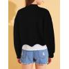 Haloumoning Girls Mock Neck Sweaters Kids Fall Fashion Long Batwing Sleeve Rib Knit Pullover Clothes 5-14 Years(Black)