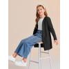 Haloumoning Girls Open Front Cardigan Casual Long Sleeve Knit Sweater Kids Fall Solid Cute Outerwear Coat 5-14Y(Black)