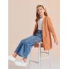 Haloumoning Girls Open Front Cardigan Casual Long Sleeve Knit Sweater Kids Fall Solid Cute Outerwear Coat 5-14Y(Orange-red)