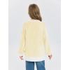 Haloumoning Girls Striped Pullover Sweaters Chenille Crew Neck Cable Knit Tops 5-14 Years(Yellow)