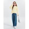 Haloumoning Girls Striped Pullover Sweaters Chenille Crew Neck Cable Knit Tops 5-14 Years(Yellow)