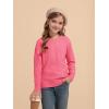 Haloumoning Girls Sweaters Kids Crewneck Long Sleeve Pleated Knit Pullover Sweater Fall Fashion Clothes 5-14 Years(Hot Pink)