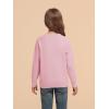 Haloumoning Girls Sweaters Kids Crewneck Long Sleeve Pleated Knit Pullover Sweater Fall Fashion Clothes 5-14 Years(Pink)