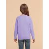Haloumoning Girls Sweaters Kids Crewneck Long Sleeve Pleated Knit Pullover Sweater Fall Fashion Clothes 5-14 Years(Purple)