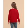 Haloumoning Girls Sweaters Kids Crewneck Long Sleeve Pleated Knit Pullover Sweater Fall Fashion Clothes 5-14 Years(Red)