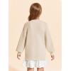 Haloumoning Girls Sweaters Long Sleeve Crewneck Pullover Jumper Cute Winter Knit Blouse Tops 7-14 Years(Beige)
