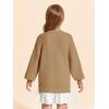 Haloumoning Girls Sweaters Long Sleeve Crewneck Pullover Jumper Cute Winter Knit Blouse Tops 7-14 Years(Khaki)