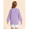 Haloumoning Girls Sweaters Long Sleeve Crewneck Pullover Jumper Cute Winter Knit Blouse Tops 7-14 Years(Purple)