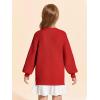 Haloumoning Girls Sweaters Long Sleeve Crewneck Pullover Jumper Cute Winter Knit Blouse Tops 7-14 Years(Red)