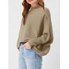 Girls Oversized Sweater Kids Fashion Batwing Sleeve Ribbed Knit Pullover Tops 5-14 Years(Khaki)