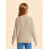 Haloumoning Girls Button Down Cardigan Jackets Kids Long Sleeve Cable Knit Sweaters 5-14 Years(Khaki)