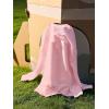 Haloumoning Girls Casual Crewneck Sweatshirt Kids Long Sleeve Side Slit Oversized Pullover Tops 5-14Y(Pink)
