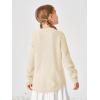Haloumoning Girls Cute Heart Love Print Sweater Tops Oversized Crew Neck Dot Ball Knitted Valentine Pullover 5-14 Years(Beige)